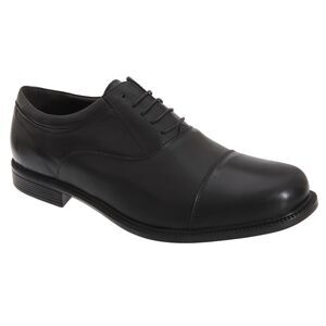 Roamers Mens Fuller Fitting Capped Lace up Leather Formal Work Oxford Shoes / Bl